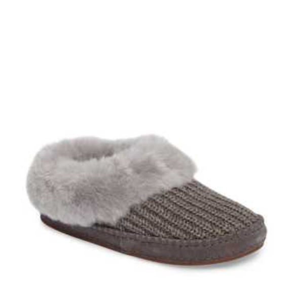 UGG Wrin Rib-Knit & Genuine Shearling Slipper (Wom - Picture 5 of 5